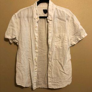 Button-Up Short Sleeve Linen Shirt